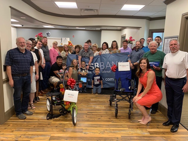 Variety- The Children's Charity and SSB Bank presentation of Bike, Stroller and Communication Device to Caleb this past summer.
